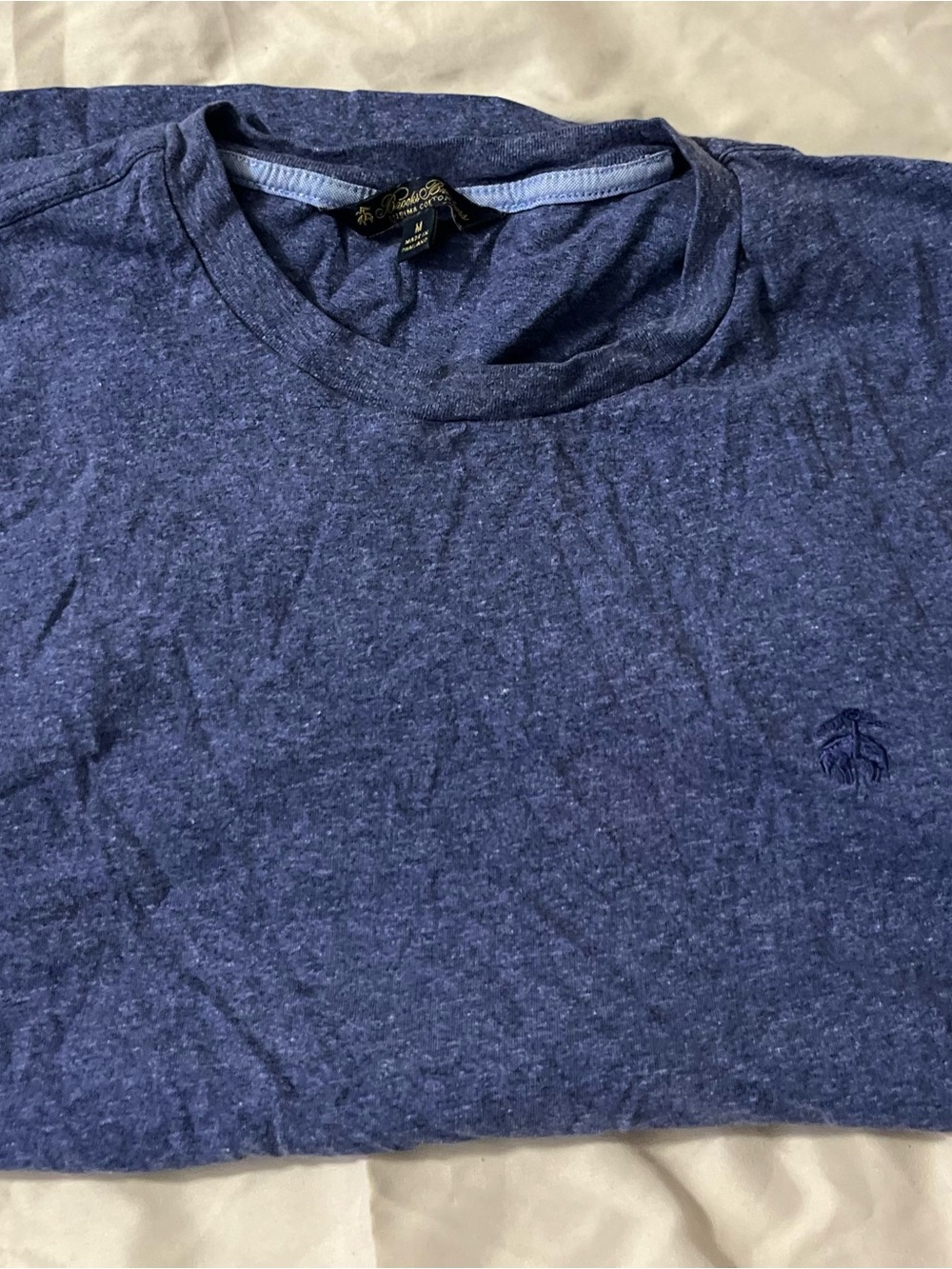 Brooks Brothers Navy Heather Crewneck Short Sleeve Tee